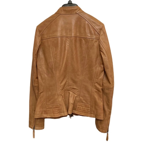 NWOT Black Rivet 100% Lamb Leather Moto Jacket w/Floral Lining - Picture 4 of 5